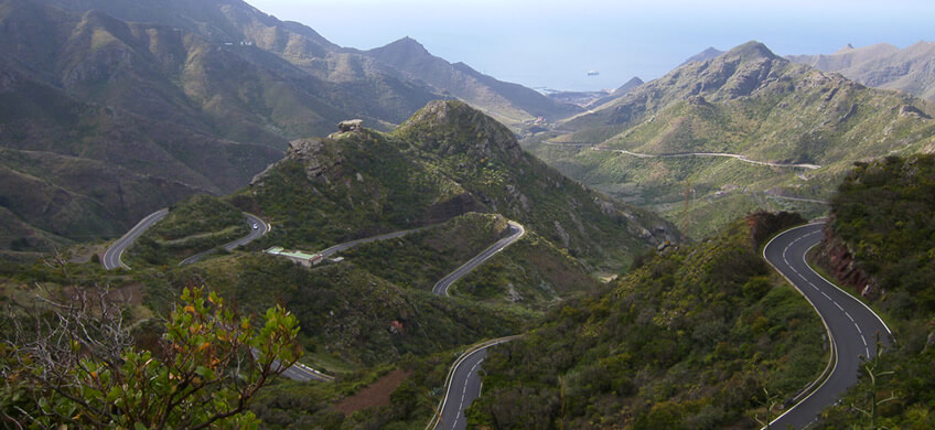 La carretera de Taganana es una de las carreteras más espectaculares de Esapaña