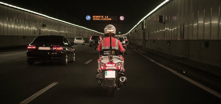 adelantamiento en tunel M-30