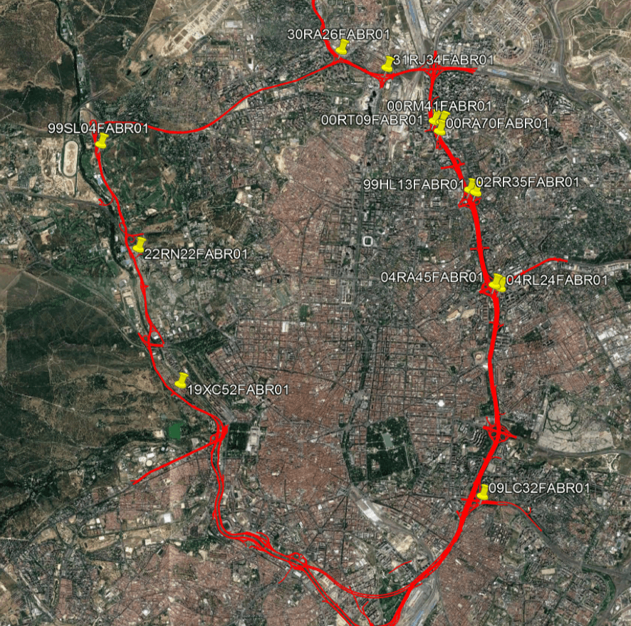 corcho proyectado mapa