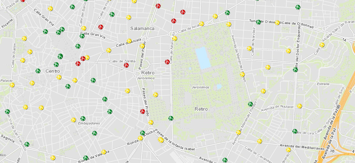 Mapa Estaciones biciMAD bidimad mapa