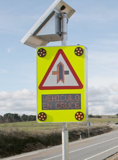 Señal dinámica en carretera