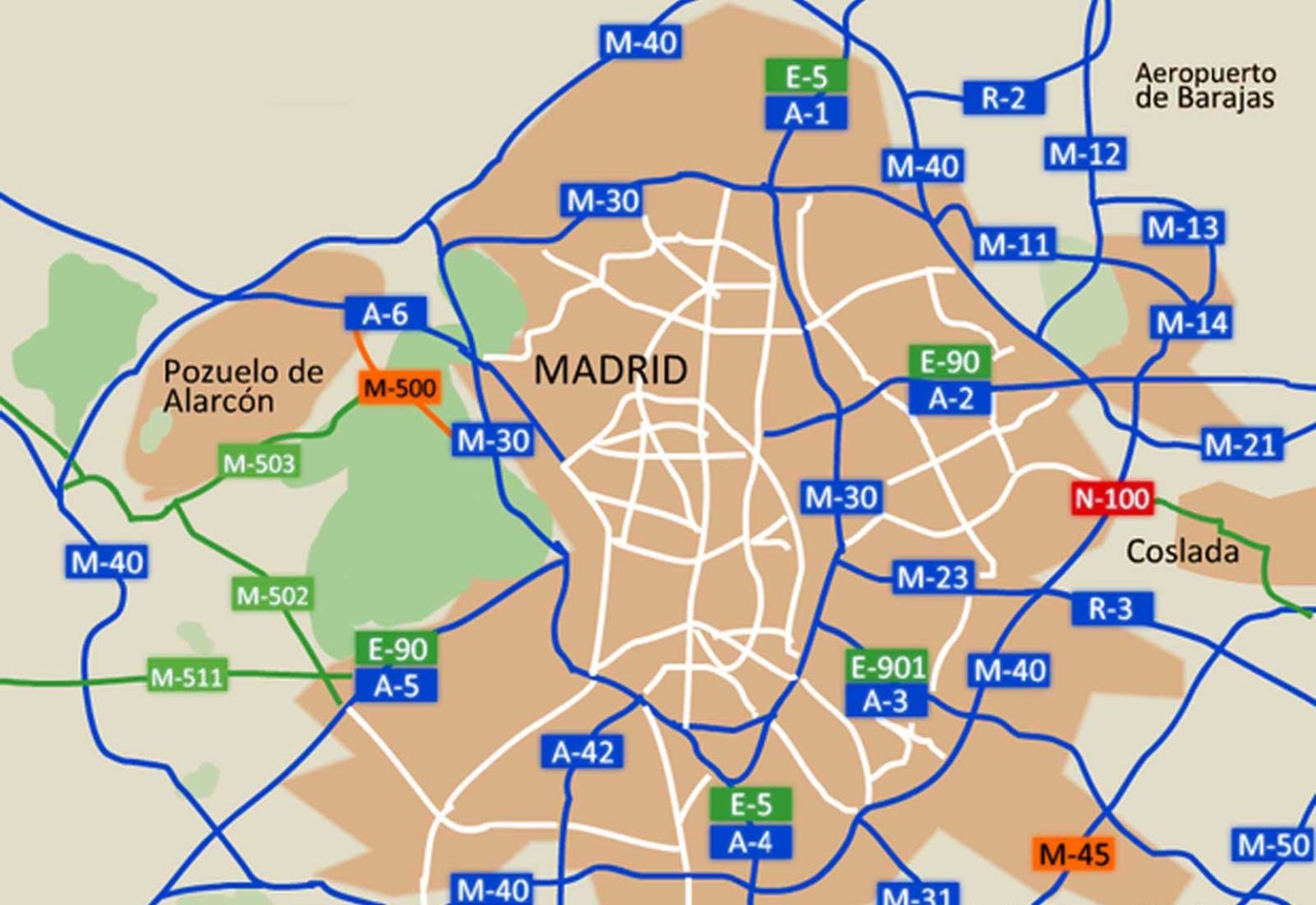 Carreteras de Circunvalación de Madrid Emesa M30
