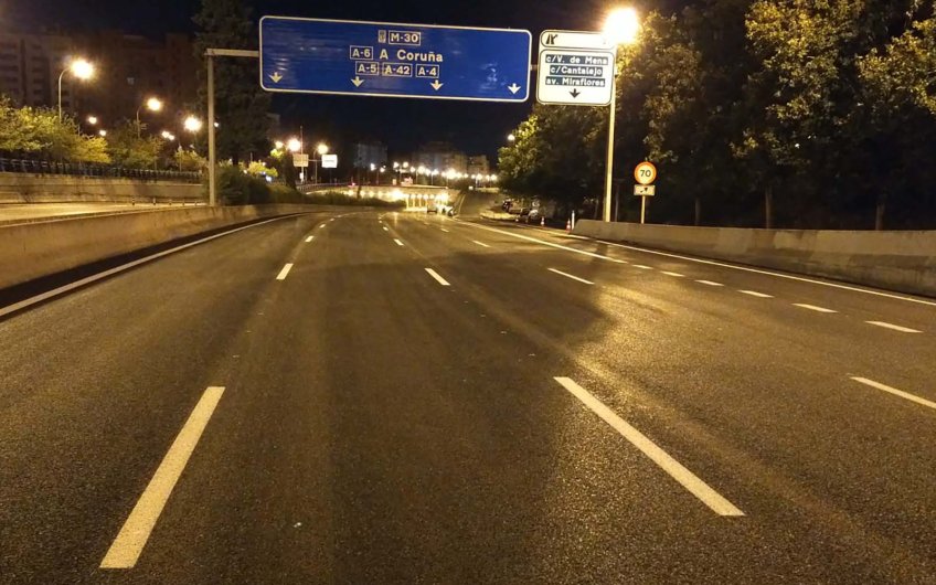 Estado del pavimento en la M-30