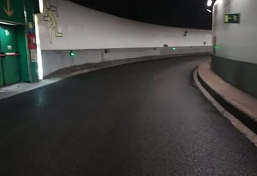Imagen del pavimento del túnel de la M-30